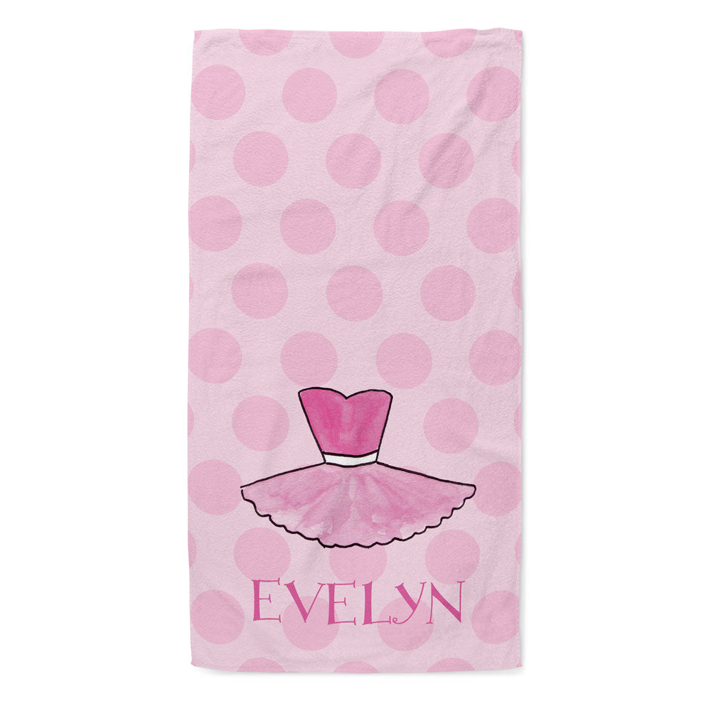 Ballerina Girl Beach Towel