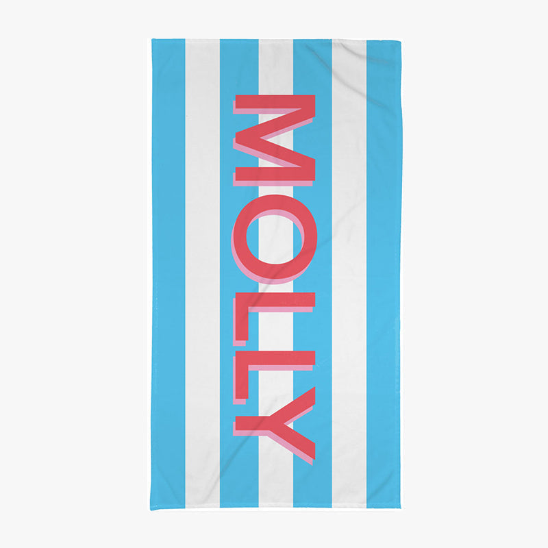 Big Name Aqua Beach Towel