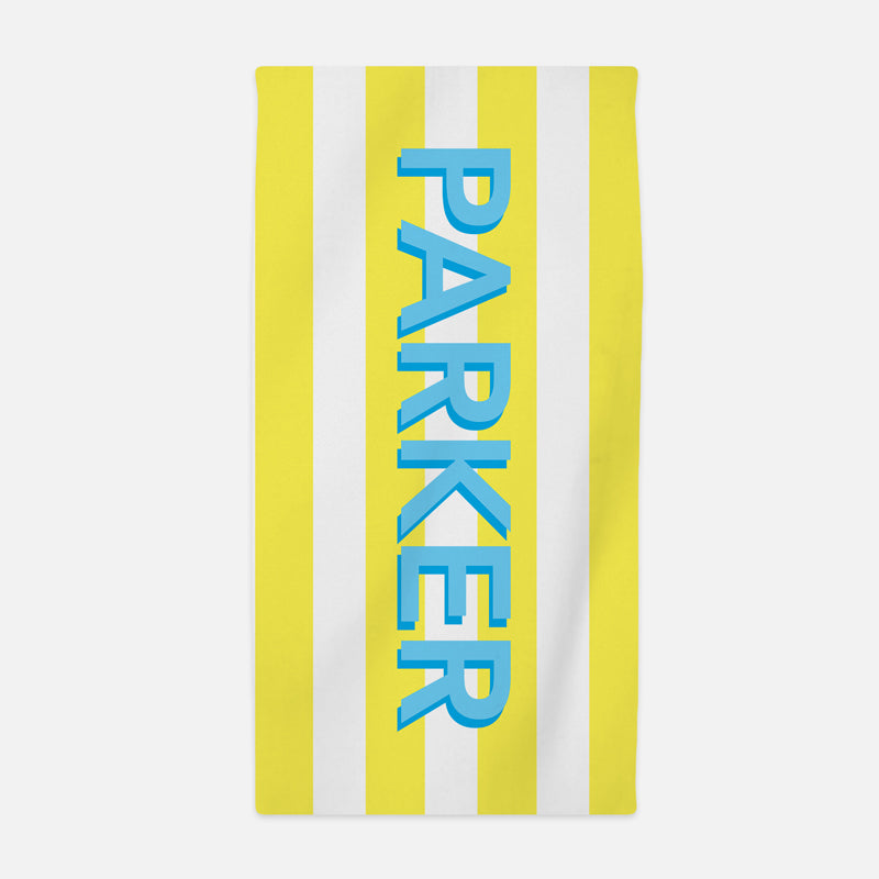 Big Name Yellow Beach Towel