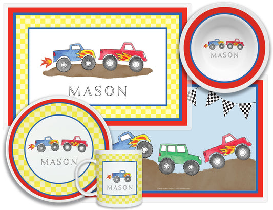 NEW! Monster Trucks Dinnerware